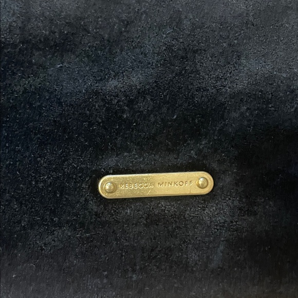 Rebecca Minkoff Chic Black and Gold Chain Shoulder Bag - Picture 7 of 9